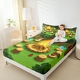 thumbnail image 4 of Feelyou Rustic Camping Bed Sheets for Teens, Cute Birds Ladybug King Sheets, Cartoon Adventure Theme Sheet Set, Ultra Soft Home Decor, 4pcs, 4 of 7