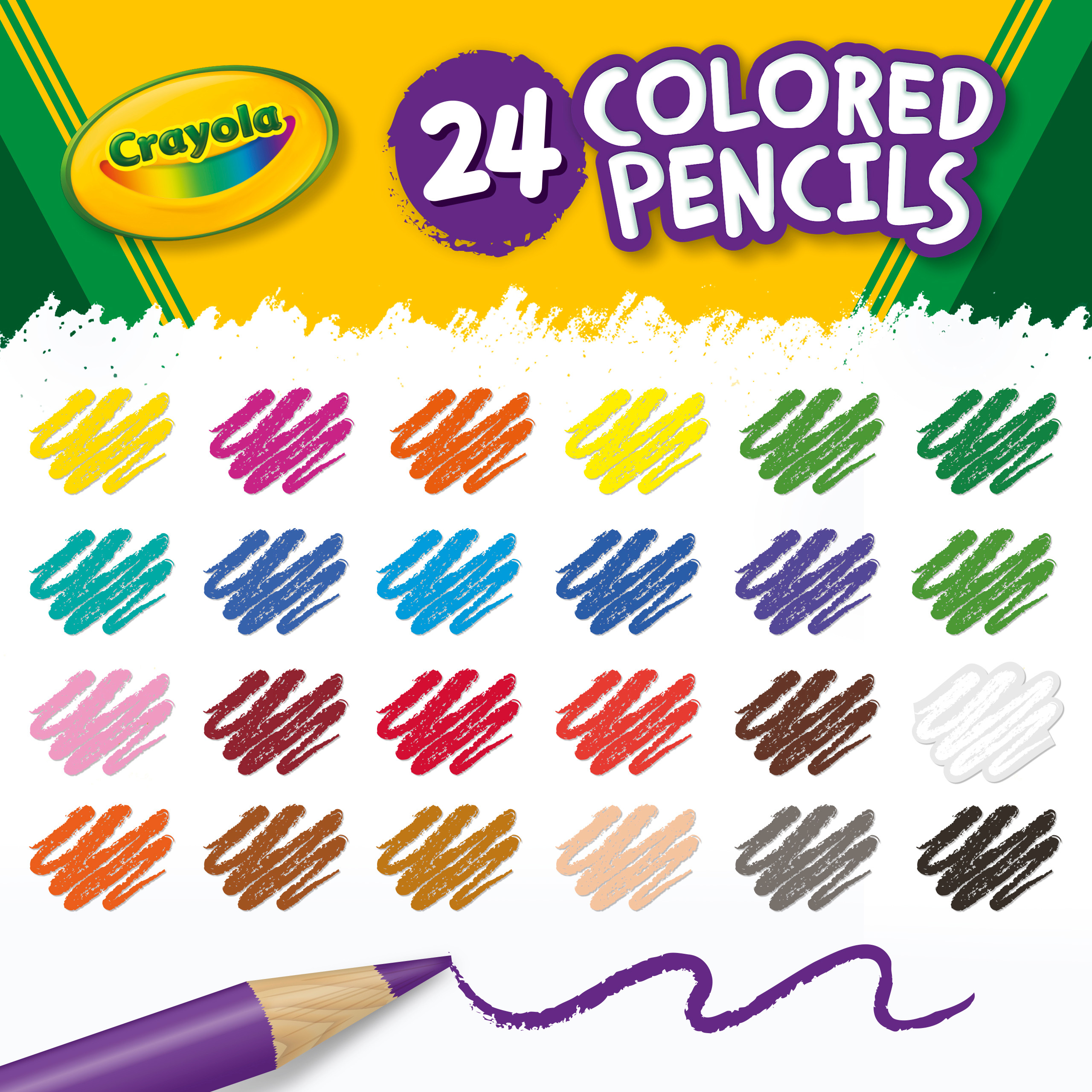 Crayola Colored Pencils, Assorted Colors, Pre-sharpened, Adult Coloring, 24 Count - image 7 of 8