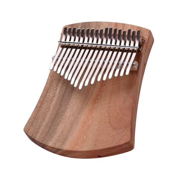 Kalimba de 17 tonos en madera de alcanfor, tono C, diseño de falda, incluye bolsa de almacenamiento, etiquetas de escala, martillo de afinación, libro de instrucciones, cadena de trémolo, adornos de