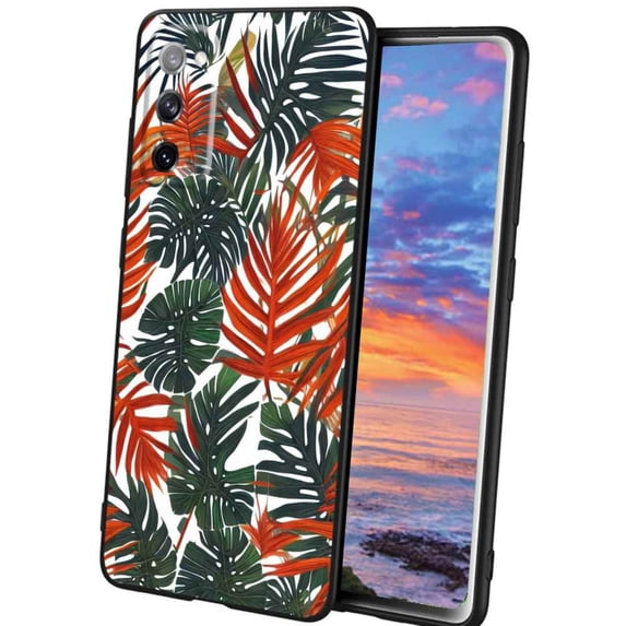 Tropical-Leaves Phone Case, Degined for Samsung Galaxy A02S(US Model) Case Men Women, Flexible Silicone Shockproof Case for Samsung Galaxy A02S(US Model)