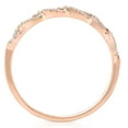 thumbnail image 3 of Pompeii 1/4 Carat (ctw) Round White Diamond Ladies Swirl Wedding Ring 10k Rose Gold, 3 of 4