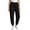 c01Black, variant on Girls Boys Cargo Joggers Pants Elastic Waist Cinch Bottom Track Pant Loose Casual Kids Uniform Pull on Trousers Black 9-10Years