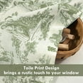 thumbnail image 6 of DriftAway Toile Linen Lined Valance Double Layer Thermal Room Darkening Blackout Window Valance Curtain Pattern Single 14 Inch Loden Green, 6 of 8