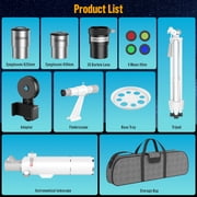 KEXWAXX Telescope, 70mm Aperture 400mm Refractor with FMC Optics for Kids and Adults, 16X-120X with Moon Filters, Phone Adapter, Tripod and Bag