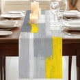 thumbnail image 3 of Table Runners 70 Inches Long Dress Scarves, Yellow Grey Farmhouse Coffee/Dining/Kitchen Table Decor, Holiday Table Runner, Abstract Geometric Oil Painting Vintage Gradient 13x70 Inch, 3 of 9