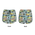 thumbnail image 3 of Gukieu Hawaiian Style Print Women's Sports Shorts with Drawstring Elastic Waistband for Running, Yoga, Fitness-Small, 3 of 7