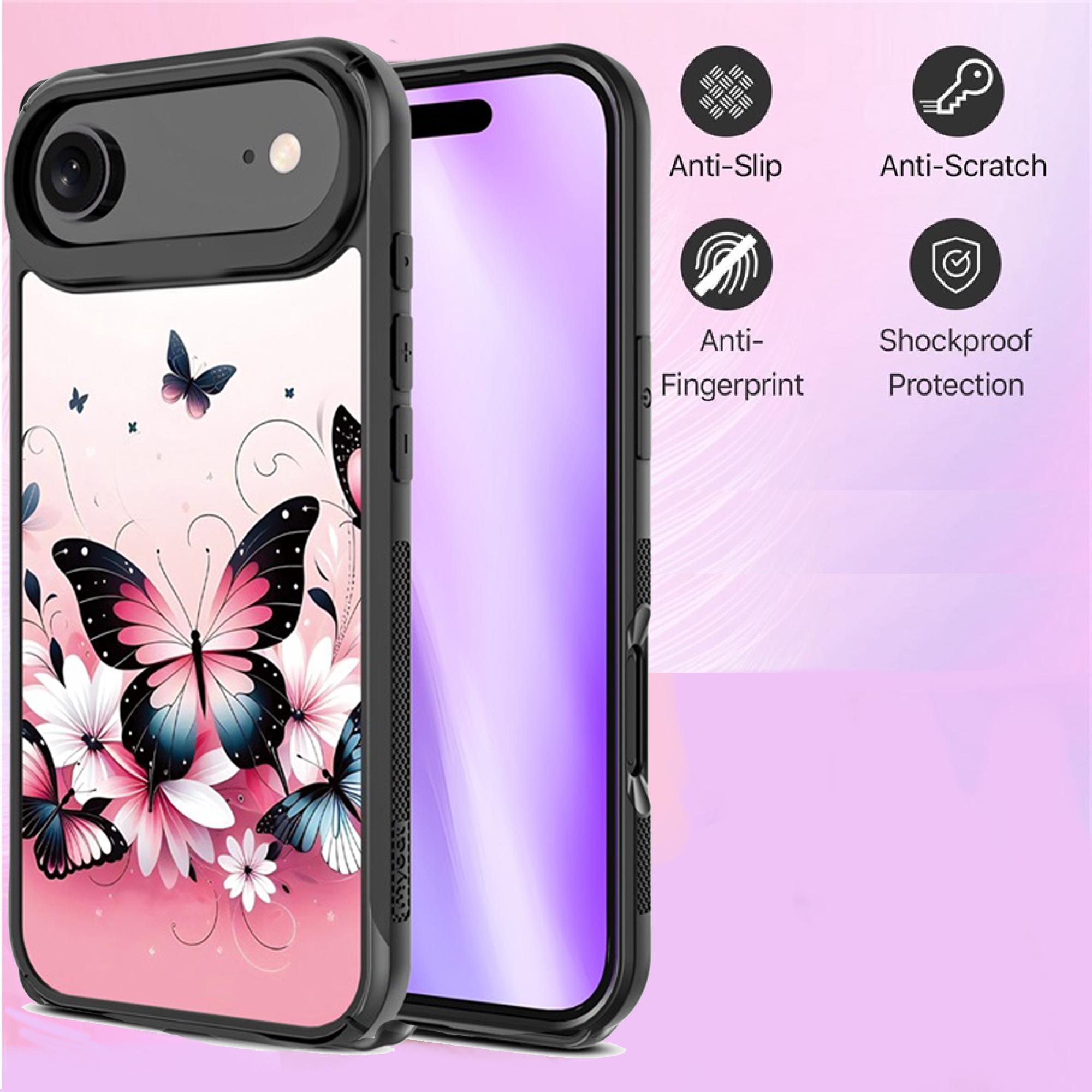 Magnetic-Charging Compatible Case for iPhone Air — Butterfly Bouquet