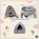 thumbnail image 4 of Ghyt Large Rabbit Cave Bed Bunny Warm Tent House Small Animal Triangle Hideout For Rabbit Bunny Guinea Pig Ferret, 4 of 5