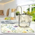 thumbnail image 5 of Yayeee Dish Drying Mat for Kitchen Counter 18"x24" Microfiber Absorbent Pad, Blue Floral Rabbit, 5 of 7