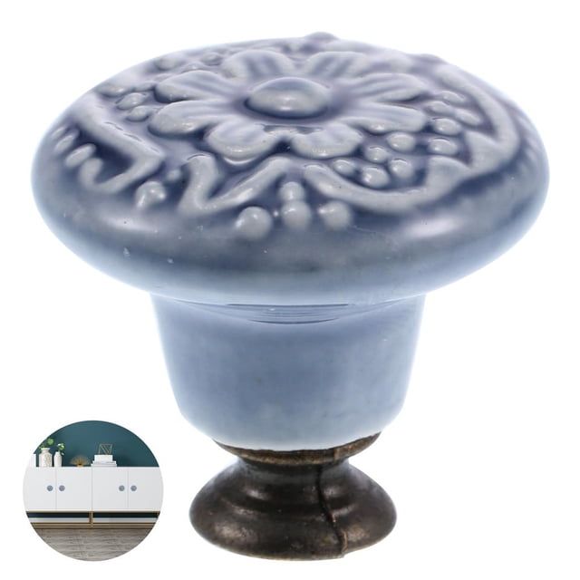 Tholdsy Pomos para muebles rurales, tiradores clásicos para armario, tiradores de cerámica, tiradores Vintage, tirador de puerta para armario, Electrónica Gris