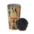 thumbnail image 2 of Fotbe Dancing African Women Printed Insulated Travel Coffee Mug Spill Proof Leak Proof Stainless Steel Coffee Tumbler Reusable Coffee Cups with Lids Thermos, 2 of 8