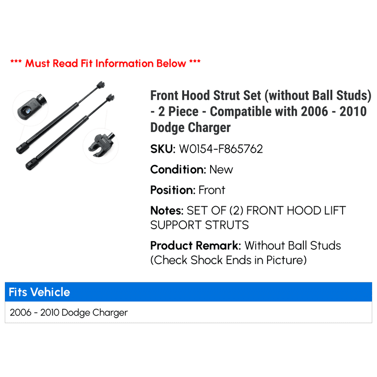 Lift Supports Depot Qty (2) Compatible with Ram 2010-2020 Hood