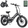 thumbnail image 1 of GOTRAX Bicicleta Eléctrica Plegable F2 para Adultos, Bicicleta Eléctrica con Neumáticos Gruesos de 500W/48V/20mph/20 x 3 con Pantalla LCD, Negra, 1 of 9