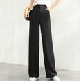 thumbnail image 2 of Viikei Womens Pants Athletic Works Women's Fashion Casual Full-Length Loose Pants Solid High Waist Trousers Long Straight Wide Leg Pants, 2 of 5