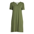 thumbnail image 5 of Time and Tru Women's Flutter Sleeve Swing Dress, 5 of 5
