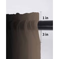 thumbnail image 6 of Brown Black Ombre Curtains 54 Inch Length, Sheer Curtains for Bedroom Living Room Window Modern Gradient Abstract Art Rod Pocket Voile Drapes Kitchen Curtains Small Half Window 52"x54" 2 Panels, 6 of 7