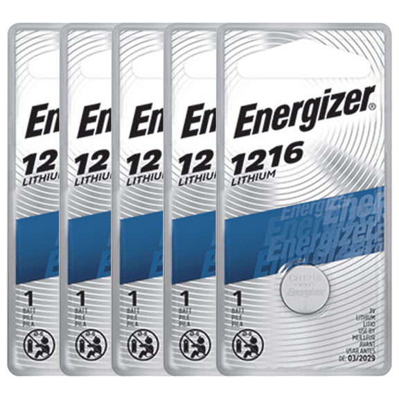 Energizer CR1216 3V Lithium Coin Cell Battery (5 Count)