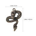 thumbnail image 2 of AMERTEER 2pcs Exquisite Brass Craft DIY Pendants Brass Dragon Decors Keychain Decors, 2 of 6