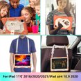 thumbnail image 6 of Dteck Case for iPad Pro 11 inch 4th/3rd/2nd/1st Gen(2022/2021/2021/2018) iPad Air 4th/5th Gen 10.9",Shockproof Stand Rubber Built-in Pencil Holder Cover with Hand/Shoulder Strap,Orange/Beige, 6 of 6
