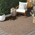 thumbnail image 3 of Safavieh Courtyard Finnian Solid Indoor/Outdoor Area Rug, Natural/Black, 4' x 4' Round, 3 of 14