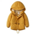 thumbnail image 2 of Staki Baby Winter Hooded Down Jacket Boys Light Warm Puffer Coats Toddler Bear Ears Zipper Up Down Coats Outwear Toddler Puffer Jacket 3T,4T,5T,6-10Y(Yellow,5-6 Years), 2 of 5