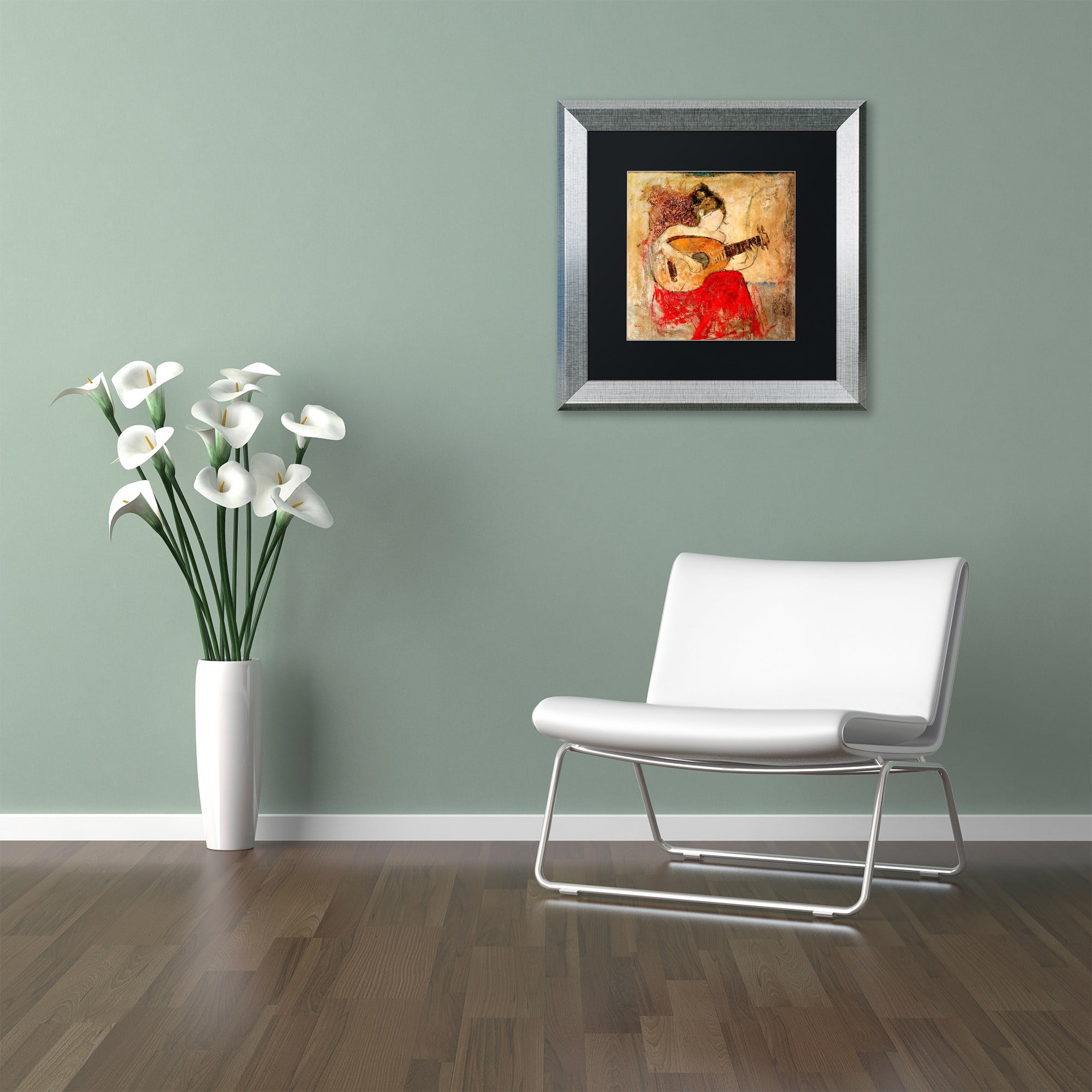 Trademark Fine Art "Vanessa" Canvas Art by Joarez, Black Matte, Silver Frame