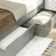 thumbnail image 5 of Max & Lily Solid Wood Farmhouse Twin Bed with Plank Headboard and Storage Drawers, Driftwood, 5 of 9