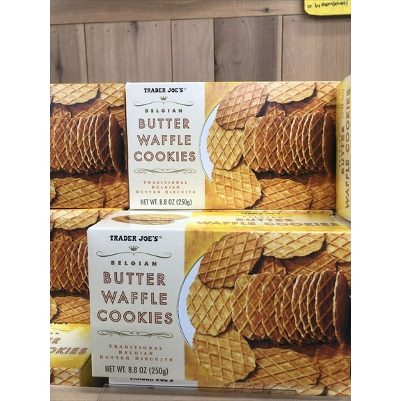 2 Packs Set Trader Joe's Belgian Butter Waffle Cookies & Butter Almond Thins