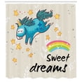 thumbnail image 3 of Ambesonne Saying Shower Curtain, Unicorn Rainbow, 69"Wx84"L, Multicolor, 3 of 3