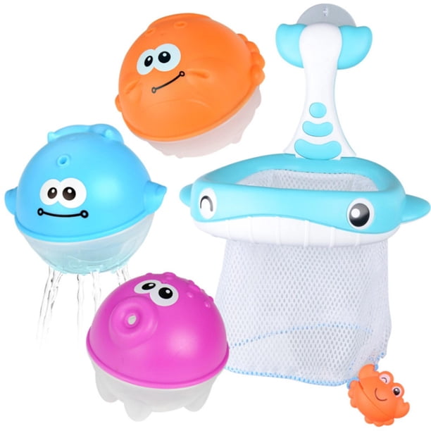 Juego De Juguetes De Baño, Chorros Flotantes, Juego De Juguetes De Animales, Juego De Captura De Peces Para Bebés, Tiempo De Bañera seitruly BA001246-02