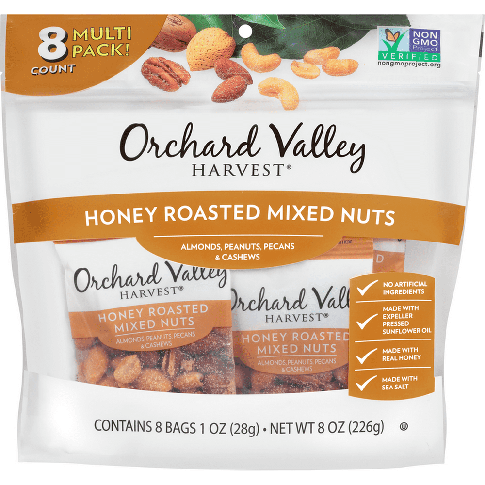Orchard Valley Harvest HARVEST Honey Roasted Mixed Nuts, 1 oz (Pack of