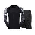 thumbnail image 2 of Venjoe Boy's Soccer Goalkeeper Uniform Pad Protective T-Shirts with Shorts Football Goalie Keeper Kit Black XS, 2 of 2