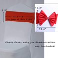 thumbnail image 4 of Chair Sashes 10Pack Elastic Slider Chair Bow Spandex Chair Cover Bands Party Chair Ribbons for Wedding Banquet Decorations Red, 4 of 4