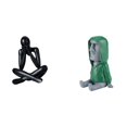 thumbnail image 1 of Escultura abstracta de figura Moai, adorno coleccionable decorativo, estatua de retrato moderna para sala de estar, dormitorio, estantería, decoración, 1 of 8