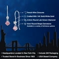 thumbnail image 2 of Gem Stone King 14K White Gold Pink and White Lab Grown Diamond Earrings for Women | 0.63 Cttw | Gemstone April Birthstone | Round 4MM, 2 of 6