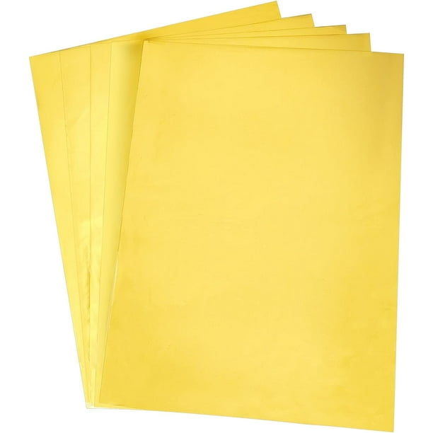 100 hojas de papel de transferencia reactivo de tóner de 11,6 x 8 pulgadas, hojas de papel de aluminio dorado metálico