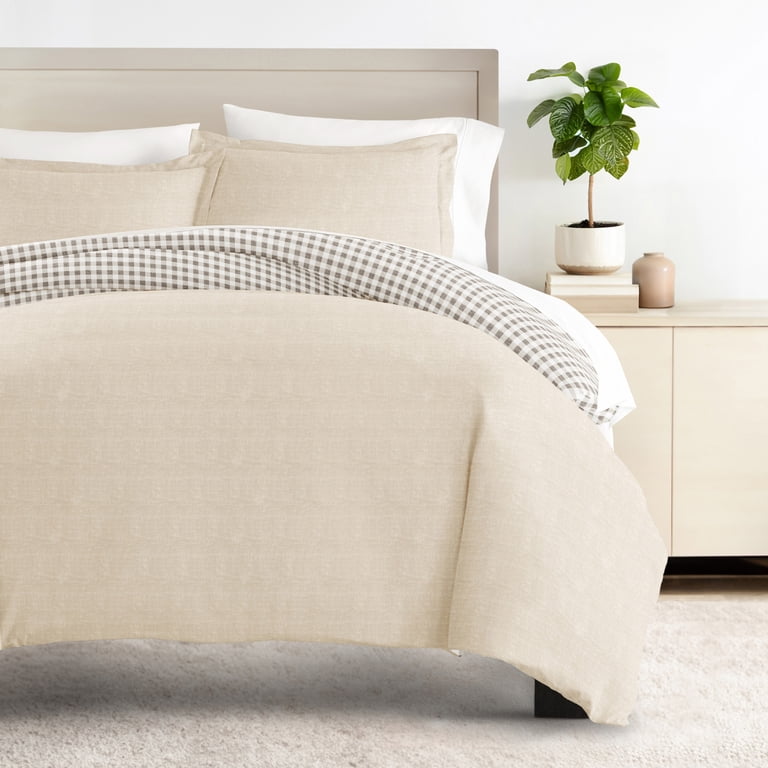 Duvet Cover Set - Ultra Soft & Breathable - Reversible Beige