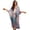 Blue and Pink - Hummingbird Flower, variant on Womens Kaftan Dress Hummingbird Flower Aztec Printed Women Plus Size Beach Cover Batwing Sleeve Caftan Dresses V Neck Bathing Suit Cover up for Summer Beach Vacation