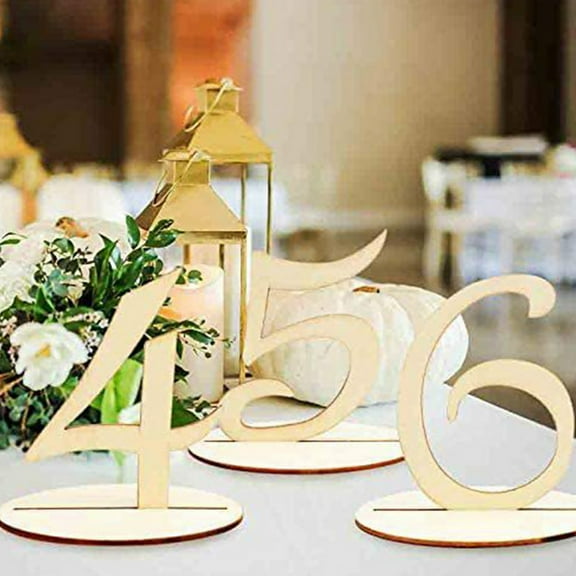 Raindrops  20 Pcs Wedding Centerpiece Table Numbers Centerpieces