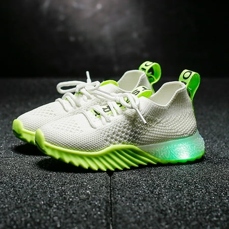 

Hunpta Kids Sneakers Children Kids Baby Girls Boys Letter Mesh Led Luminous Sport Run Sneakers Shoes