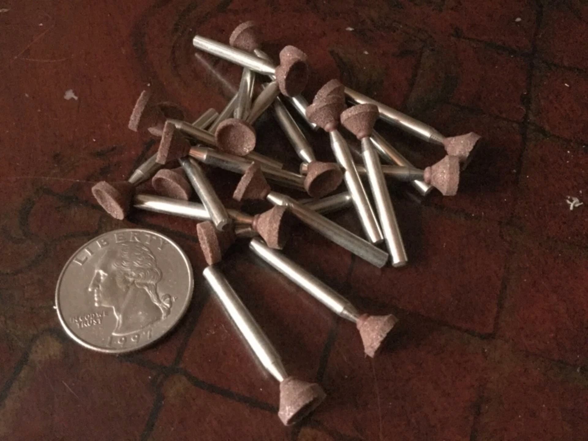 CIRCLE- Mounted Point Grinding Dremel Die Grinder 1/8 1 In Cone Shaped 1/8 Shank 20 Pcs