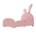 thumbnail image 6 of Jopath Twin size Upholstered Princess Bed, Rabbit-Shape Platform Bed with Headboard and Footboard for Toddler Kids Teens,Pink, 6 of 9