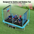 thumbnail image 2 of Seizeen Outdoor Trampoline for Kids, 8x12FT 3-in-1 Rectangle Trampoline W/ Enclosure for Adults, Heavy-Duty Frame, Basketball Hoop, Soccer Target, Shoe Bag, Ladder, 2 of 8
