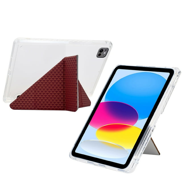 FOXDOCK Tablet Case for iPad Pro 12.9 – Clear Acrylic Back, Auto Sleep/Wake, Tri-Fold Stand, Full Protection Tablet Cover