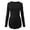Black, variant on Gyujnb Classic Scoop Neck Maternity Tunic Solid Soft Stretch Knit Long Sleeve Dual Side Ruched Bump Friendly Slim Curved Extended Hem Top,L