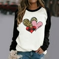 thumbnail image 2 of RKSTN Chandail en Molleton de la Saint-Valentin pour Femmes Mode Imprimé Lettre et Cœur Chandail en Molleton Manches Longues Col Rond Tops, 2 of 4