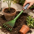thumbnail image 5 of WIFKLSIIPG Garden Small Grip Hand Fan Rake 9 Teeth Little Leaf Rake with Ergonomic Soft Grip Clear Debris Shrub Bush And, 5 of 5