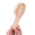 thumbnail image 1 of OULII 2pcs Wooden Cushion Massage Comb Ergonomic Paddle Hairbrush For Scalp Care For Home And Hotel Use Random Color, 1 of 8