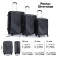 thumbnail image 3 of 10 Piece Luggage Set Lightweight Suitcase Set with 7PCS Organizer Bags Suitcase with TSA Lock Spinner Wheels(Black), 3 of 7