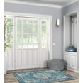 thumbnail image 4 of Sariah 3' x 5' Washable Accent Rug, Teal and Ivory, 4 of 7
